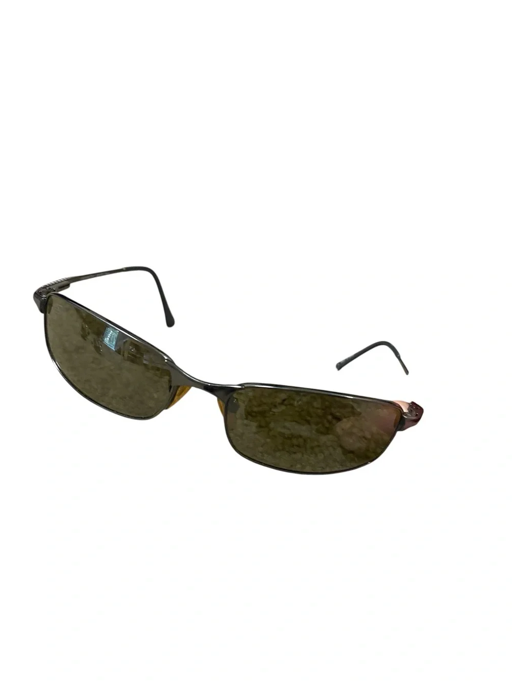 Serengeti Prato rectangular gunmetal metal frame sunglasses